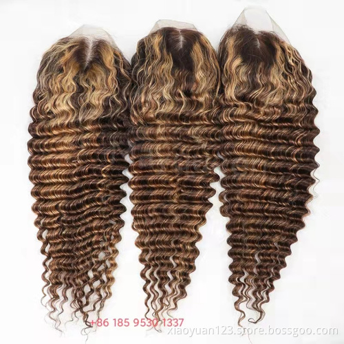 2022 Hot Sale Products Deep Wave Pineapple Curl Highlight Lace Wig 100% Human Hair 10A Grade Fashion 13*4 Lace Frontal Wigs
